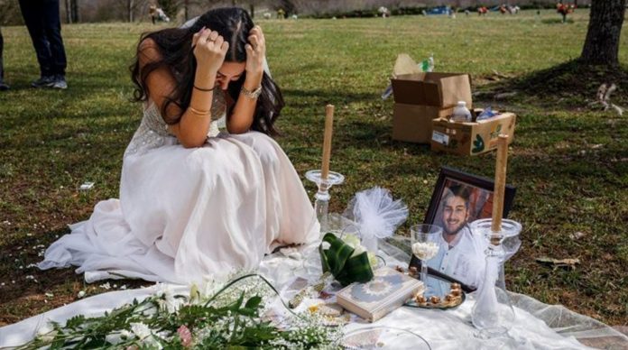 Vestida de novia despidió al que sería su esposo, fue asesinado por un Xbox