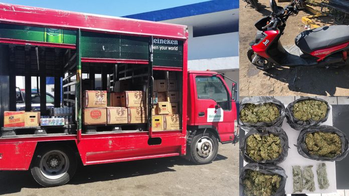 Arrestan en Uruapan a cinco hombres por posesión de droga y vehículos con reporte de robo