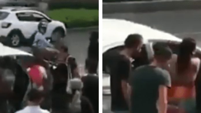 Video: Mujer embarazada descubre a su esposo paseando con otra, transeúntes la defienden