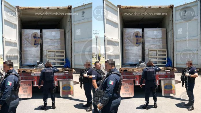 Recuperan vehículo, contenedor y remolque con 7 toneladas de mercancía, robados