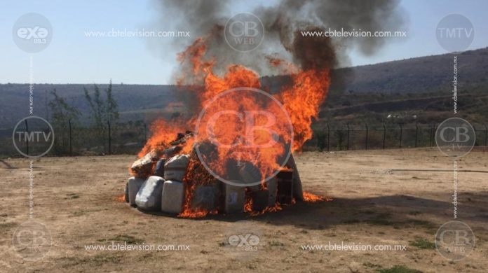FGR le quema 800 kilogramos de droga al narco