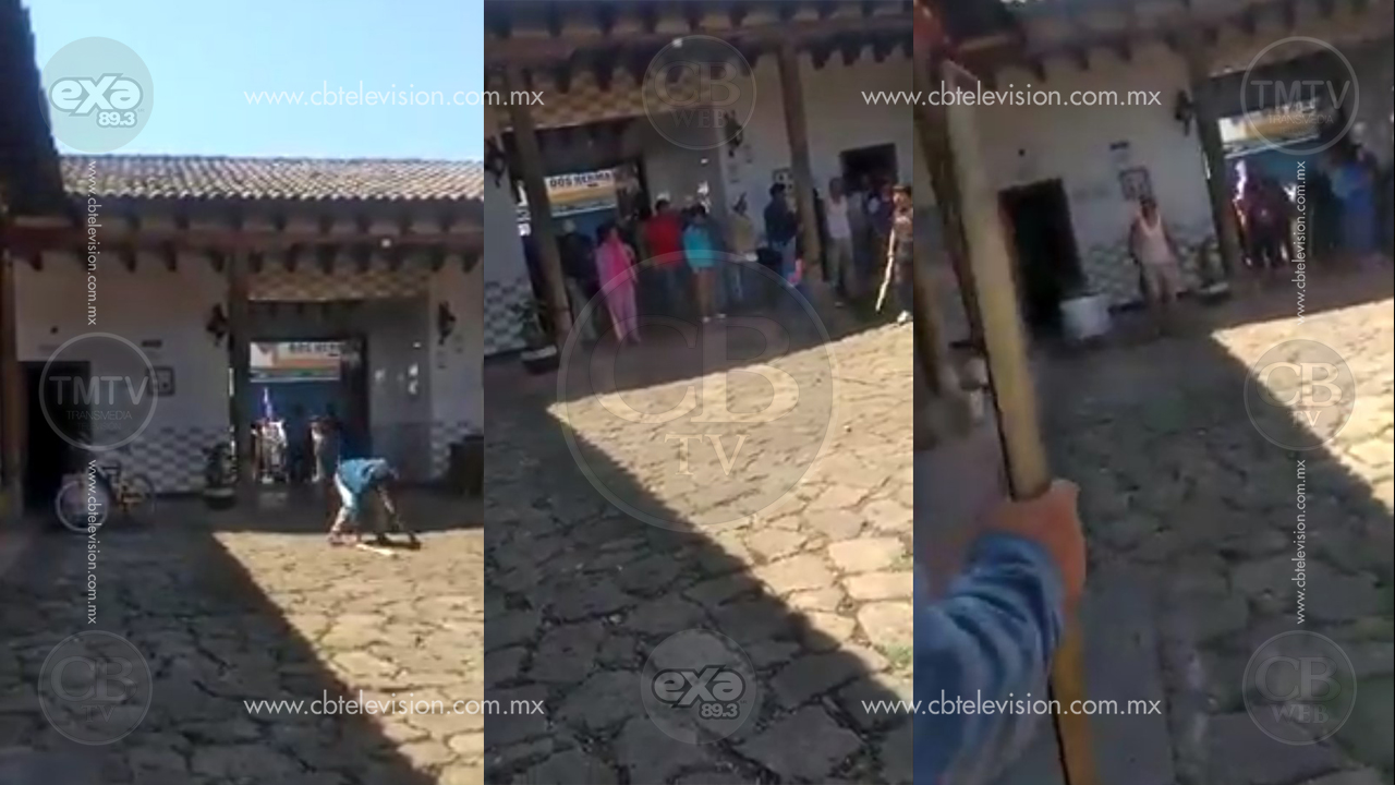 Civiles hacen destrozos en la casa comunal de Nahuatzen Civiles hacen destrozos en la casa comunal de Nahuatzen