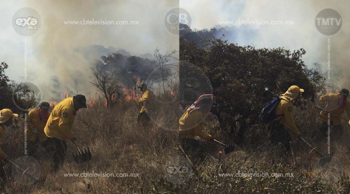 Ocurre otro fuerte incendio forestal al sur de Morelia
