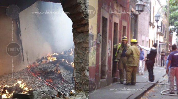 Hombre incendió su casa en Morelia, al parecer bajo los efectos de las drogas