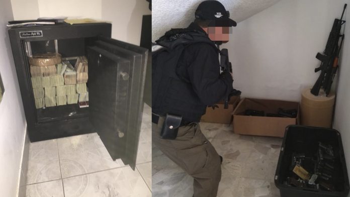Aseguran en Jalisco un arsenal, drogas y dinero en efectivo