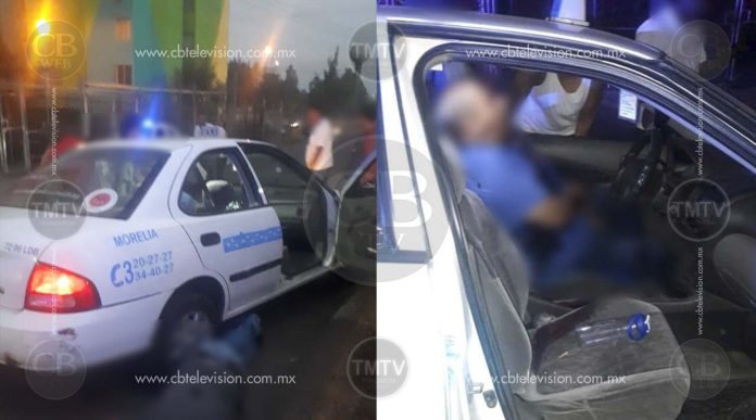 Balean a pasajero de un taxi en Morelia