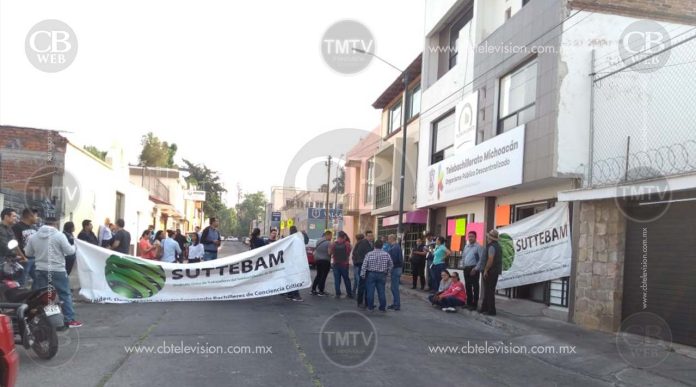 SUTTEBAM toma instalaciones de la Dirección General por adeudos salariales