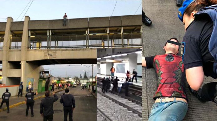 Joven que trató de suicidarse aventándose de un puente, lo intenta por segunda vez en el metro y falla de nuevo