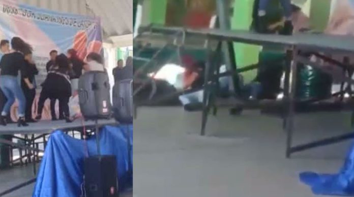 Mamás caen desde escenario mientras bailaban al ritmo del reguetón