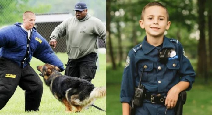 Niño recauda dinero para comprar chalecos antibalas para perros policía