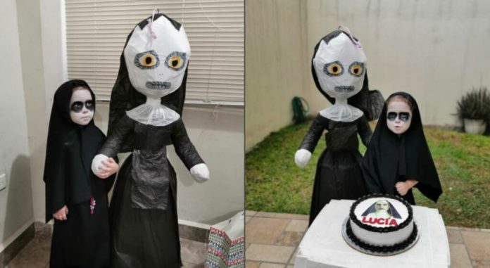 Niña celebra su cumpleaños con fiesta temática de “La Monja” y se hace viral