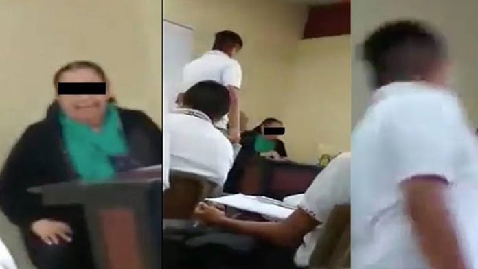 Video: “Una hablada más y te mato”; maestra amenaza a alumno