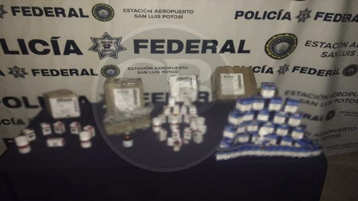 Aseguran medicamento controlado y anabólico en aeropuerto