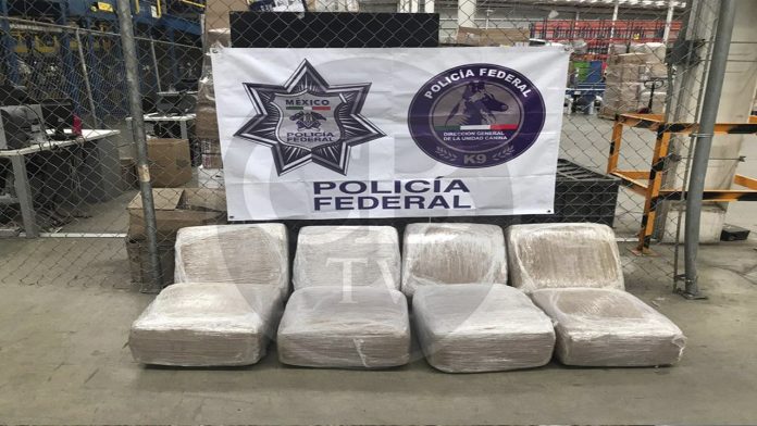 Aseguran 100 kilos de marihuana en paquetería