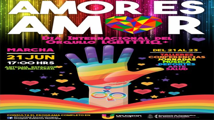 Variadas actividades para conmemorar “Día Internacional del Orgullo LGBTTTIQ+” en Uruapan