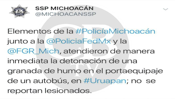 Ssp minimiza explosión, argumenta que fue granada de humo