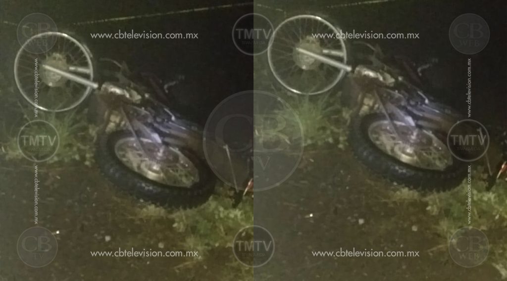Motociclista fallece al ser embestido por automóvil en Tangancícuaro  