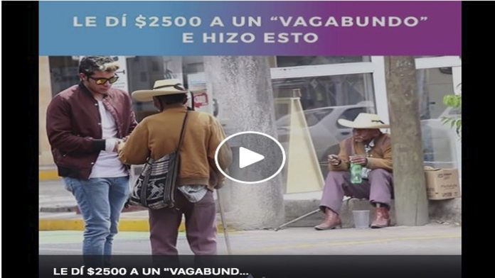 Video: Youtuber le regala 2,500 pesos a un abuelito moreliano