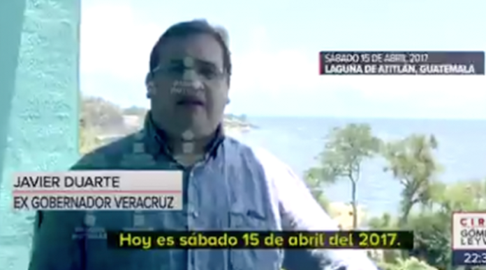 Revelan video previo a la detención de Javier Duarte