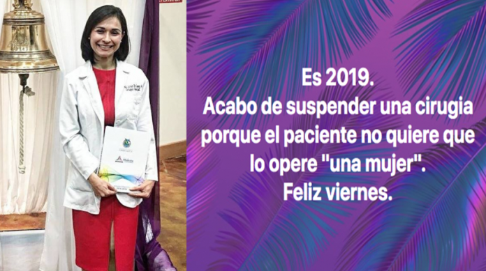Paciente rechaza cirugía, pues no quería ser operado por una mujer