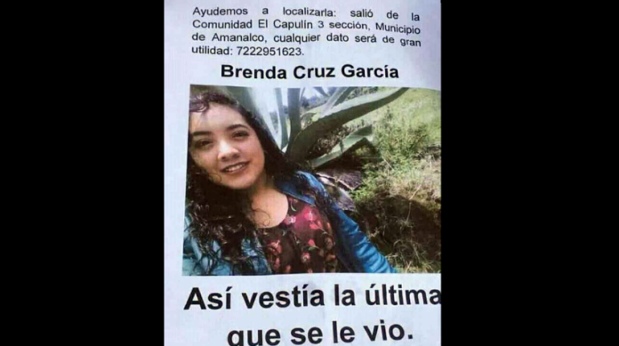 Brenda abordó un taxi en el Edomex; nadie sabe en dónde está