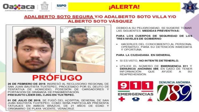 Líder regional de CJNG se escapa de un hospital