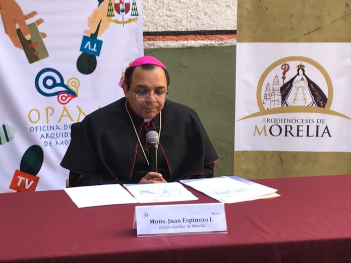 Unión del Gobierno, iglesias y sociedad, traerán paz al pueblo: Obispo Auxiliar de Morelia