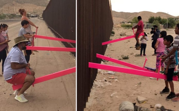 Instalan sube y baja en frontera entre México y Estados Unidos