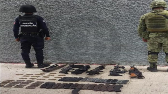 Tras enfrentamiento aseguran SSP, FGE y Sedena, a cuatro gatilleros