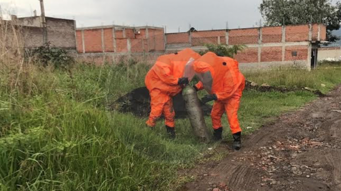 Encuentran tanque de gas tóxico y corrosivo al poniente de Morelia