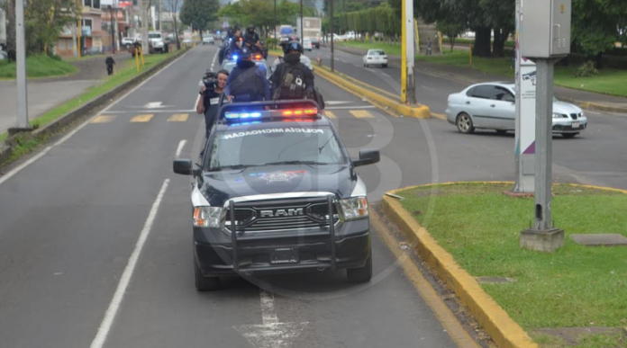 Blindan Uruapan con patrullajes terrestres y aéreos 