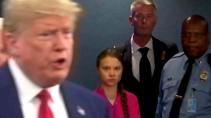 Con una mirada, Greta Thunberg, muestra rechazo a Trump en la ONU