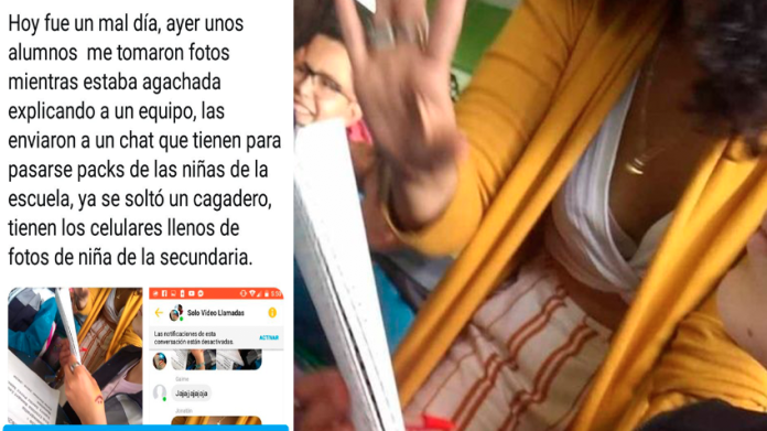 Alumnos de secundaria acosan sexualmente a su profesora