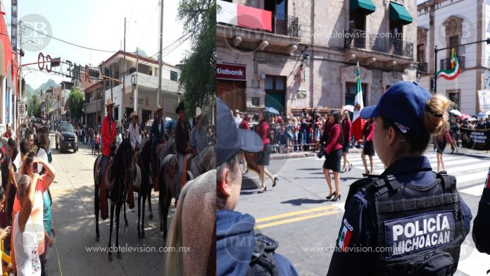 Sin incidentes, desfiles patrios en Michoacán: SSP