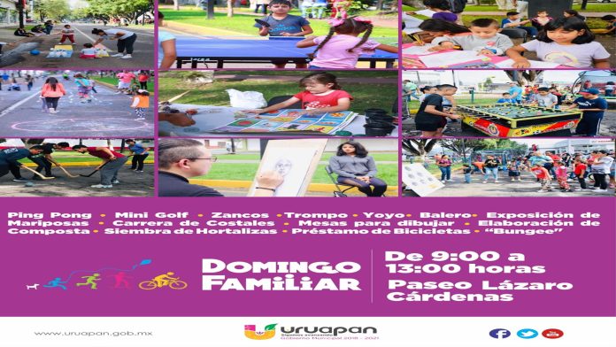 Alistan vigésima edición del “Domingo Familiar”