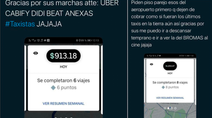 Chofer de Uber presume altas ganancias mientras taxistas se manifestaban