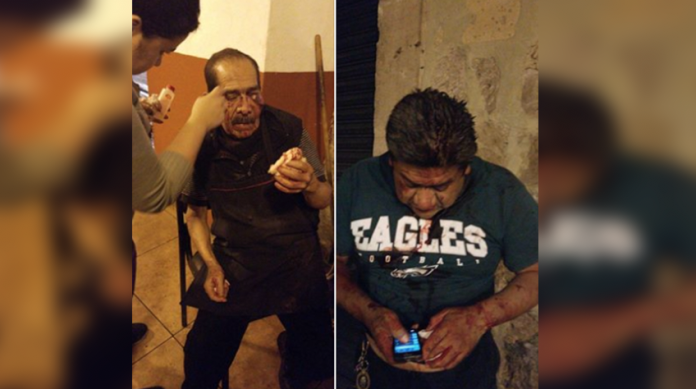 En Morelia: Estudiantes golpean a señor por no tener papas fritas en su tiendita