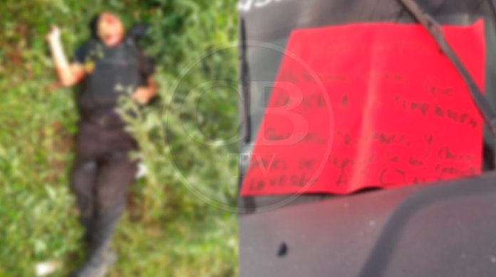 Tres policías muertos, patrullas incendiadas y narcomensajes, deja enfrentamiento en Aguililla