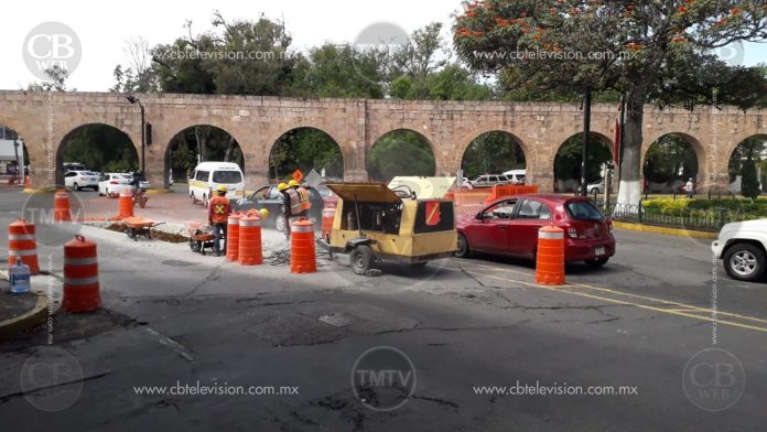 Obras sobre la avenida Tata Vasco generan molestia para automovilistas