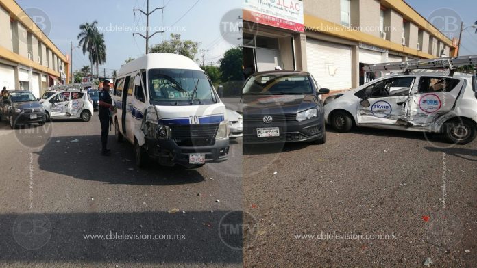 Cumbiero ocasiona un choque múltiple en Lázaro Cárdenas