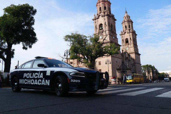 Realiza SSP labores viales, en el Centro de Morelia