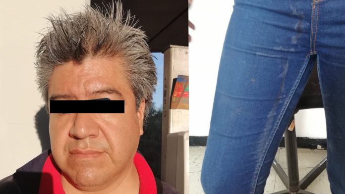Joven de 19 años exhibe a hombre que eyaculó sobre su pantalón