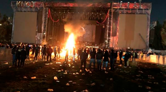 KnotFest México: Evanescence y Slipknot cancelan presentaciones; fans incendiaron batería de Evanescence 