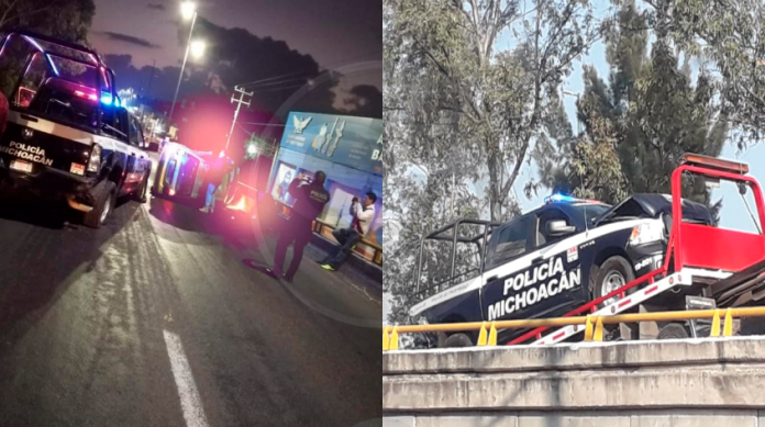 Choque múltiple al norte de Morelia; una patrulla involucrada