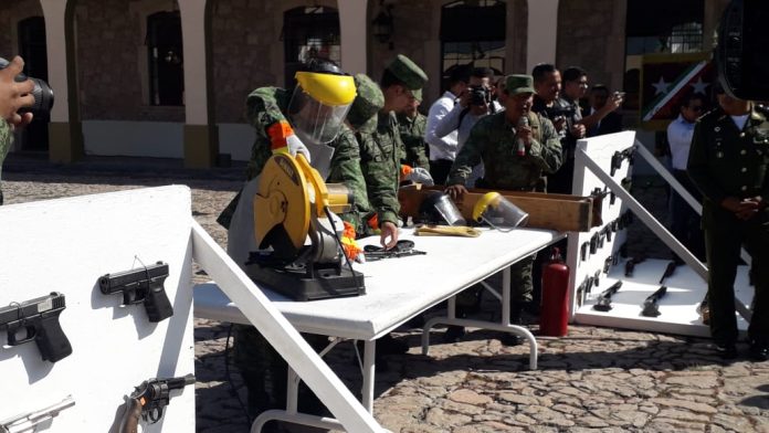 SEDENA lleva a cabo la destrucción de armas de fuego 2019