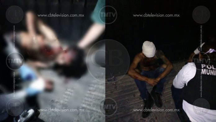 Se agarra a golpes y le dan sus cachazos en la cabeza