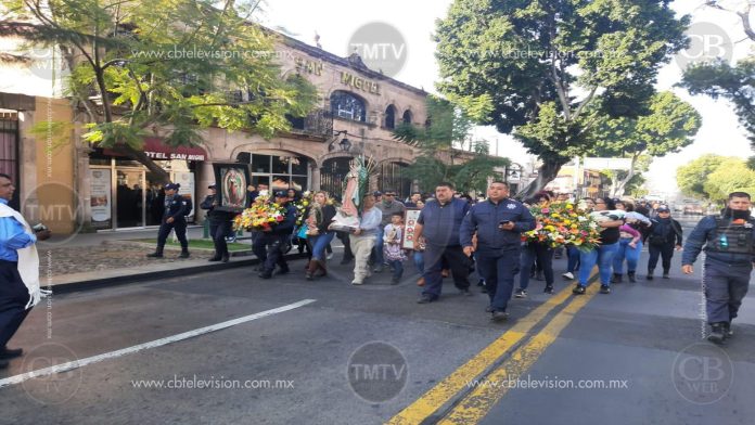 Policías salen en peregrinación al Santuario de Guadalupe