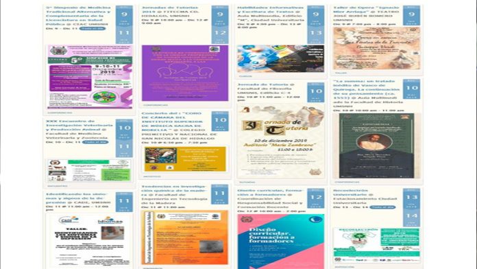 Conoce las actividades que ofrece la UMSNH esta semana