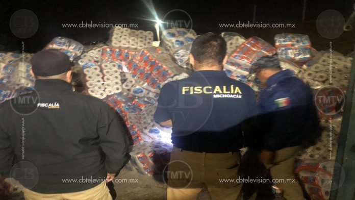 FGE catea bodega y recupera vehículo y mercancía robada