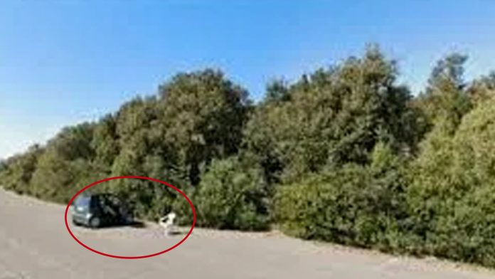 Google Maps capta a mujer tomándose “nudes” en la carretera